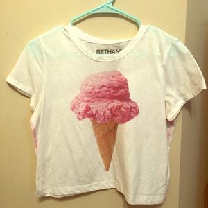 ADORABLE ice cream cone Bethany Mota Crop